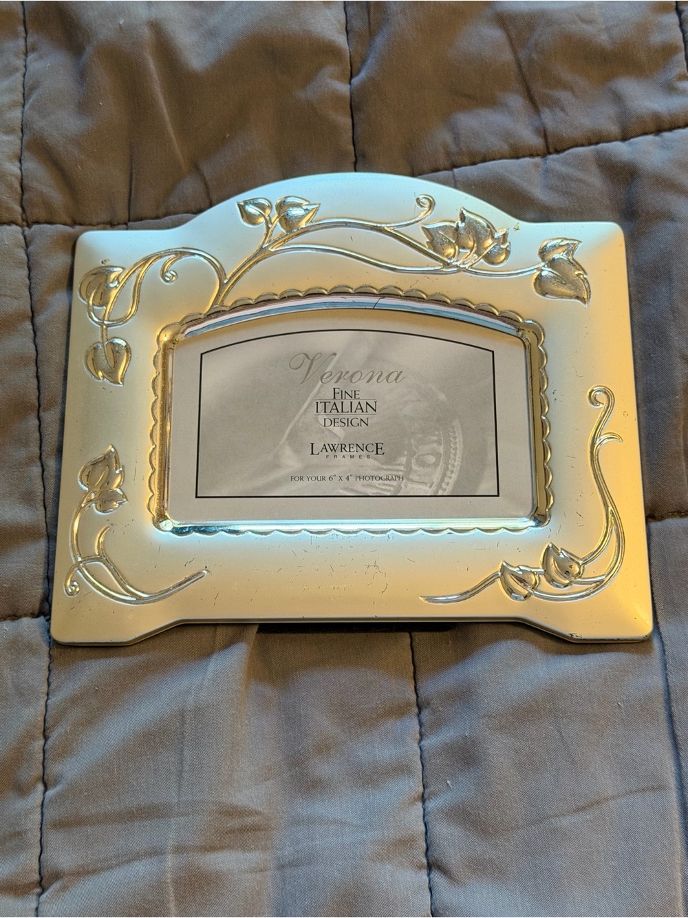 Versona Silver Floral Scroll Decorative Picture Frame